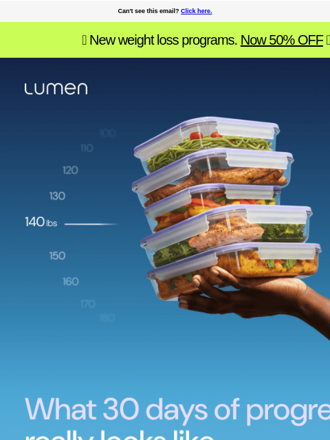 lumen newsletter: How much weight can you lose in 30 days?