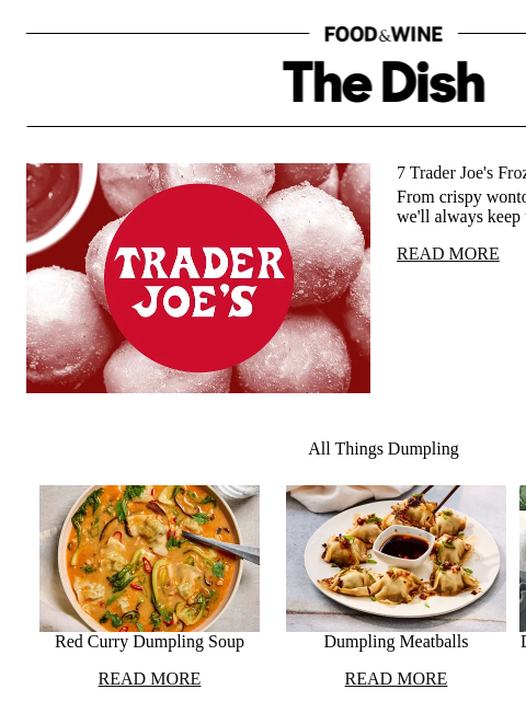 foodandwine newsletter: 7 Trader Joe's Frozen Appetizers Shoppers Love
