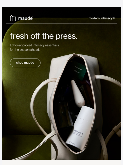 getmaude newsletter: “as luxurious as lube gets.”