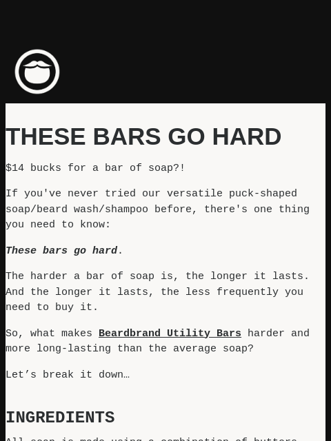 beardbrand newsletter: Shower like you give a puck