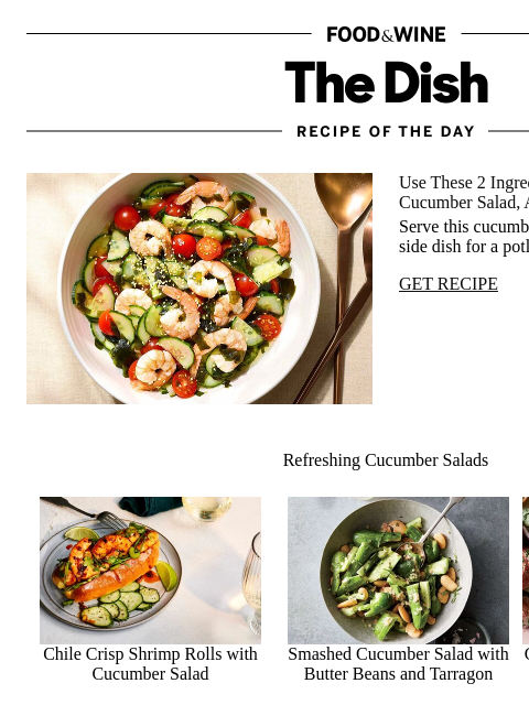 foodandwine newsletter: Japanese Cucumber Salad