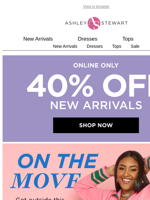 ashleystewart newsletter: Make your move 🏃‍♀️ New active sets just dropped!