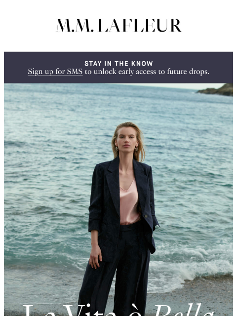 mmlafleur newsletter: LIMITED RUN: Twill Floral Jacquard