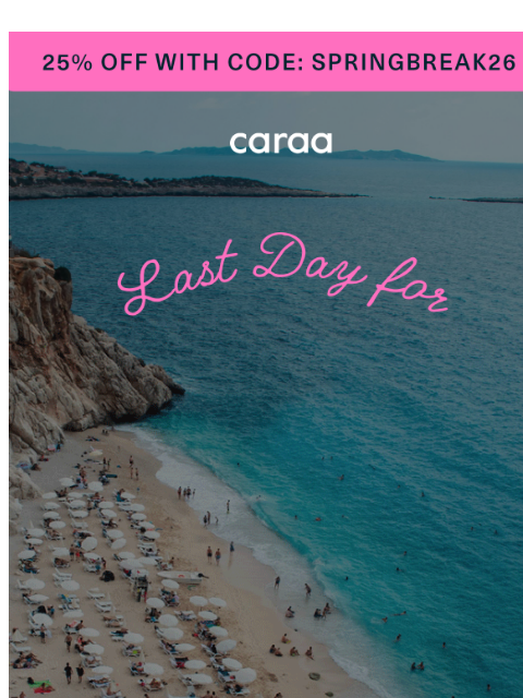 caraa newsletter: Last Call: 25% Off Ends Tonight
