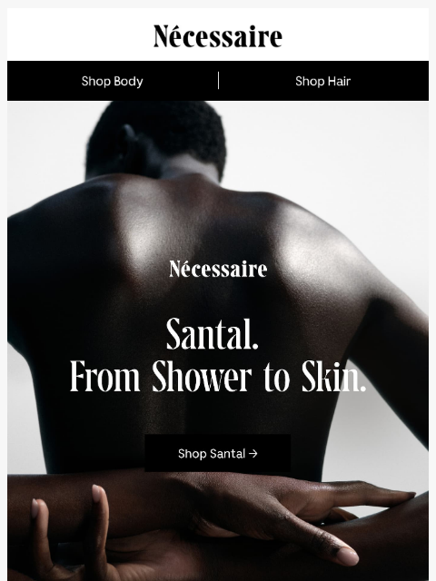 necessaire newsletter: Santal Post-Shower Care