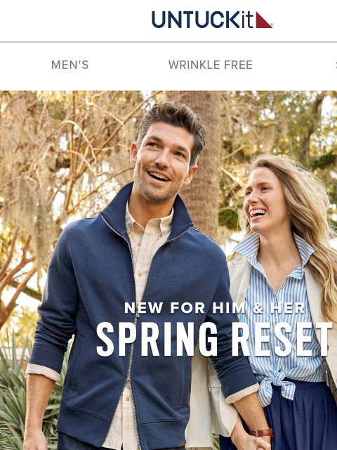untuckit newsletter: We’re Hitting the Reset Button