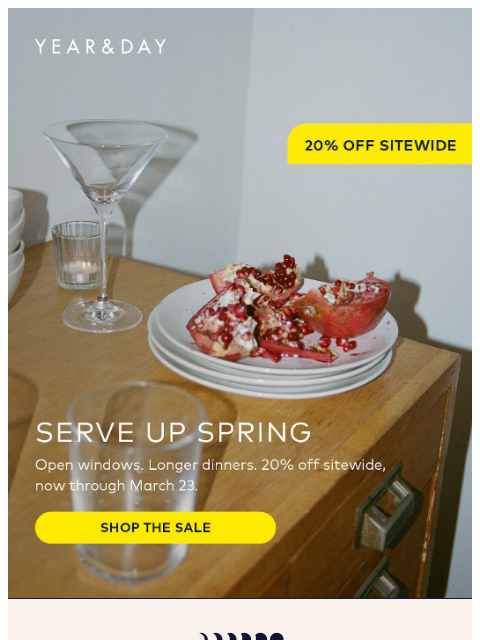 yearandday newsletter: The spring sale is on