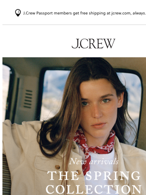 jcrew newsletter: The spring collection is here!