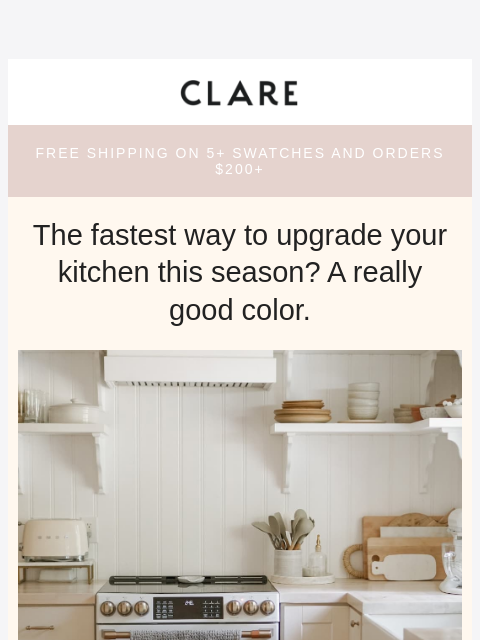 clare newsletter: This is your sign to repaint the kitchen this spri...