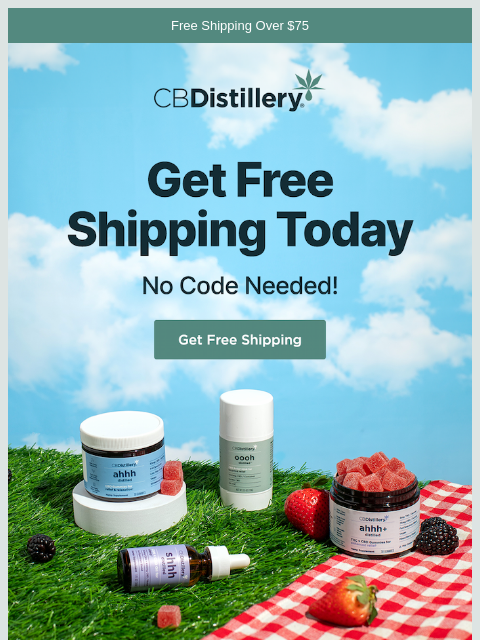 thecbdistillery newsletter: Get Free Shipping Today