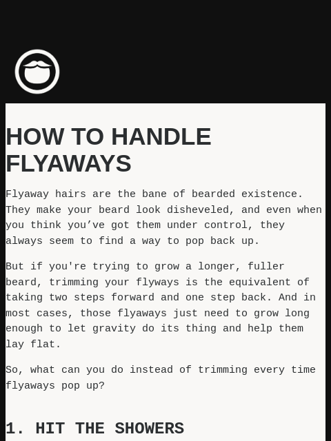 beardbrand newsletter: Trimming isn’t always the answer