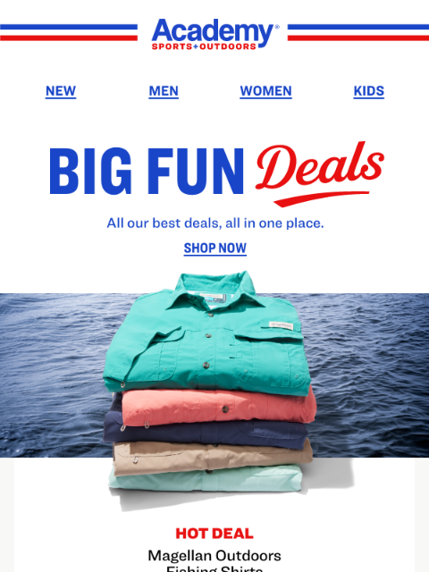 academy newsletter: Hook a Deal: BOGO 50% Off Magellan Outdoors Fishin...