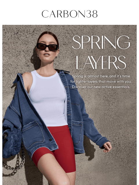 carbon38 newsletter: Meet Your New Spring Layers