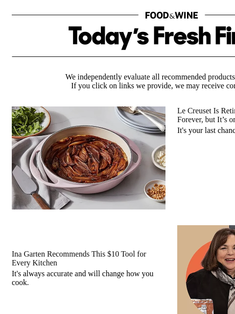 foodandwine newsletter: Ina Garten Recommends This $10 Tool for Every Kitc...