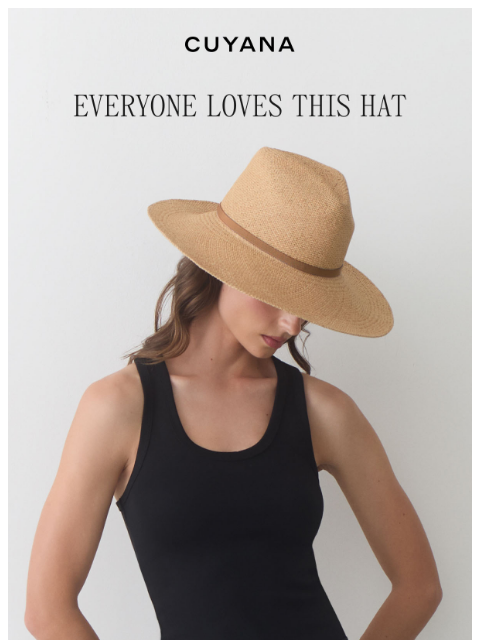 cuyana newsletter: The Hat of All Hats is Back