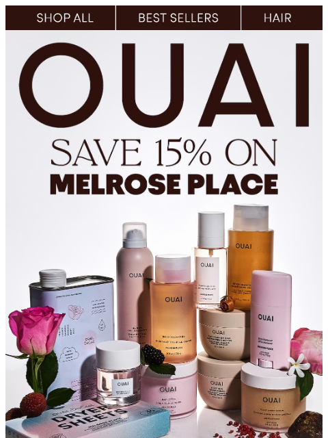 theouai newsletter: Get 15% off our Melrose Place scent