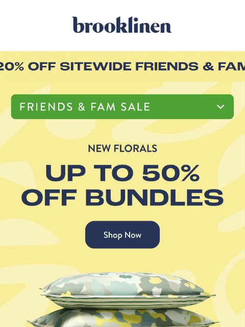 brooklinen newsletter: Just FLEUR You: 20% Off!