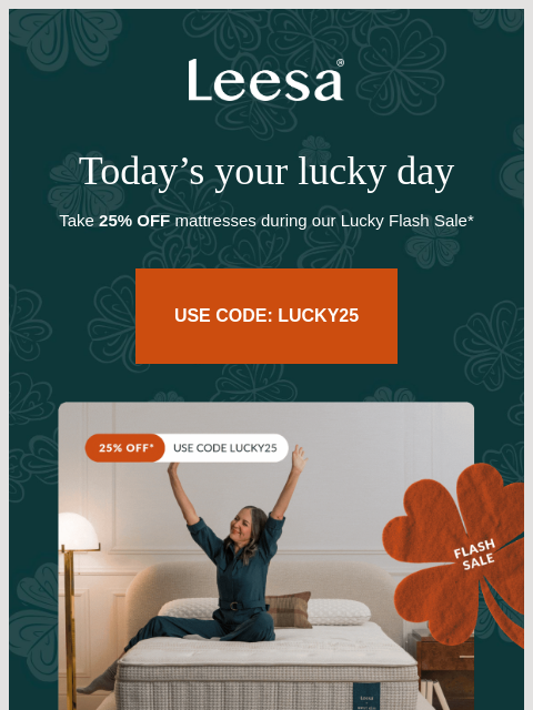leesasleep newsletter: Save up to 25% on a fresh sleep setup