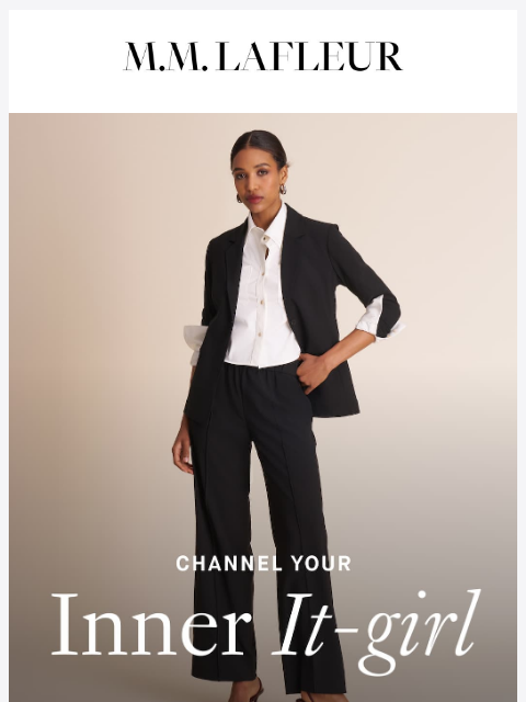 mmlafleur newsletter: NEW Knit Poplin: Minimalist-chic personified.