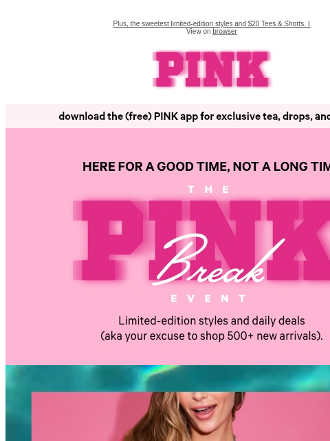 vspink newsletter: TODAY ONLY: The Coziest $30 Sweats 🧸