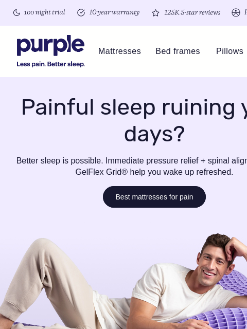 purple newsletter: Less pressure = less pain = better days