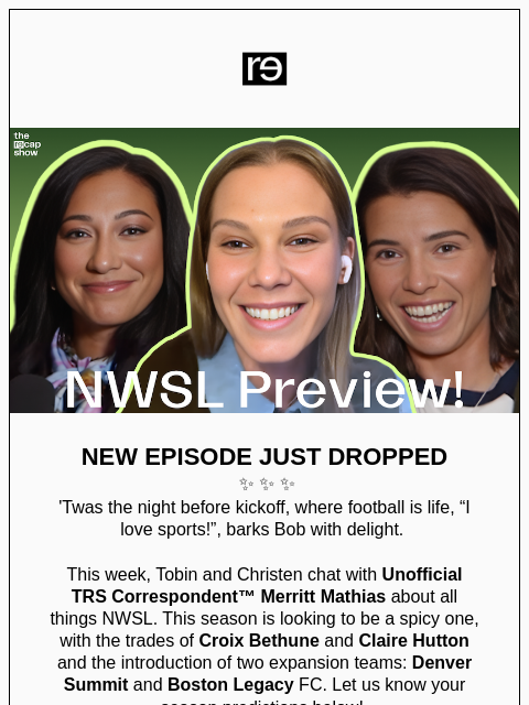 re-website newsletter: NWSL Predictions with Merritt Mathias ✨⚽️