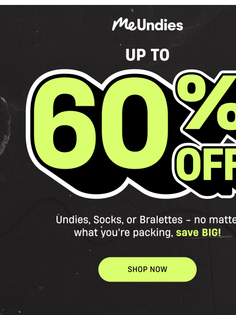 meundies newsletter: It's A Pack Party