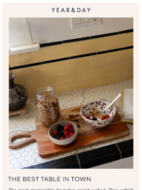 yearandday newsletter: Brunch, but at home