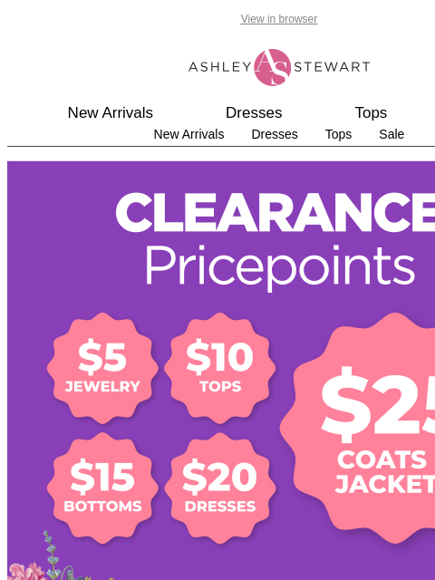 ashleystewart newsletter: 📢$5+ CLEARANCE