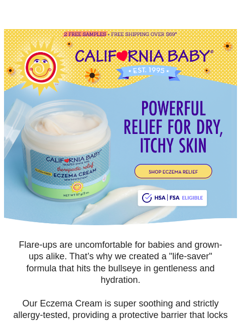 californiababy newsletter: Fast Relief For Eczema ♥️