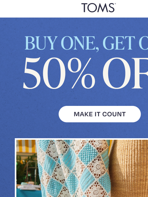 toms newsletter: Double Your TOMS Faves