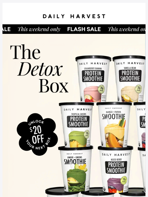 daily-harvest newsletter: Flash sale alert!