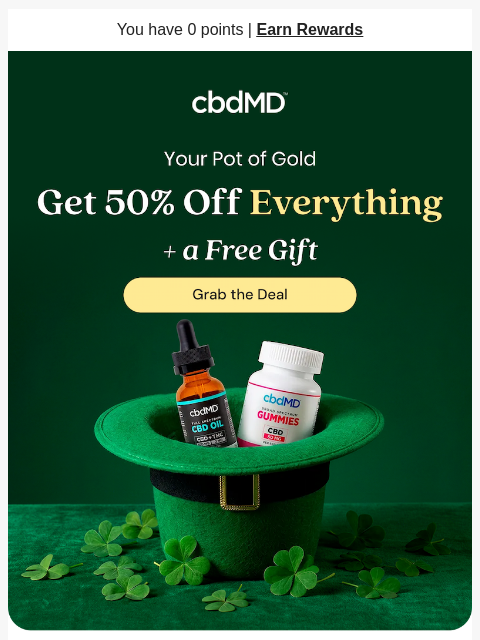 cbdmd newsletter: Follow the Rainbow to 50% Off Sitewide 🌈