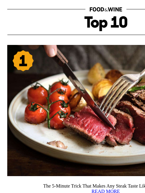 foodandwine newsletter: The 5-Minute Trick That Makes Any Steak Taste Like...