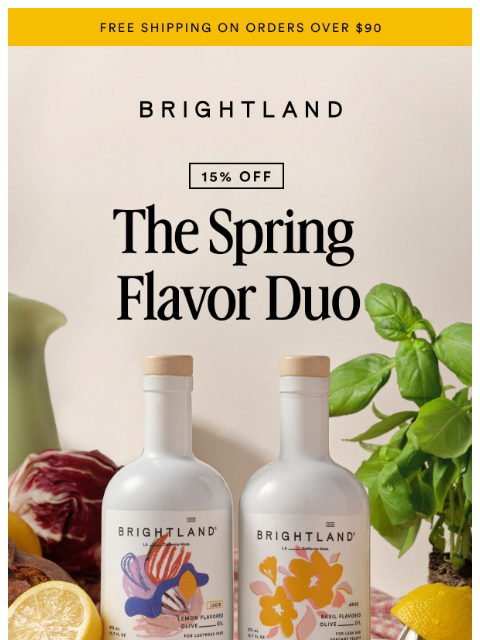 brightland newsletter: 🍋🌿 Meet the Spring Flavor Duo