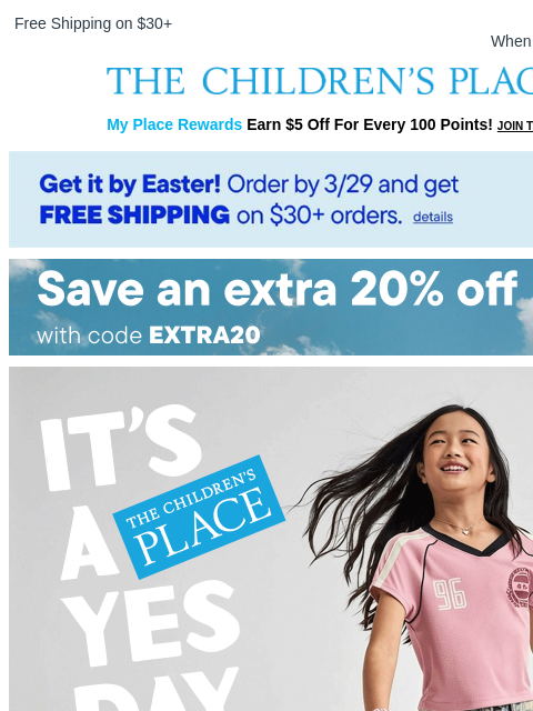 childrensplace newsletter: New Jeans on Their Radar ($11.99+) 👖