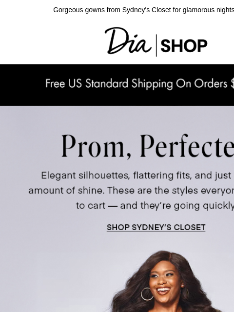 dia newsletter:  The Prom Dress Edit 👑​