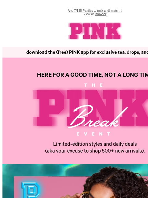 vspink newsletter: TODAY ONLY: 2/$40 Wear Everywhere Bras