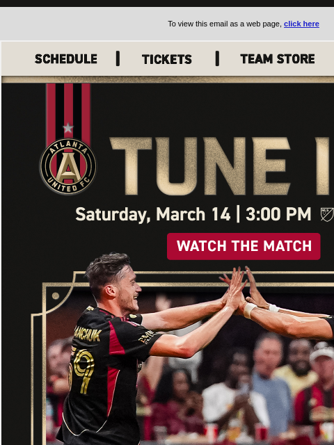 atlutd newsletter: It's Matchday | 3 PM Kickoff
