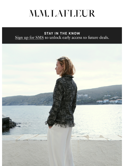 mmlafleur newsletter: A jacket wise beyond her years.