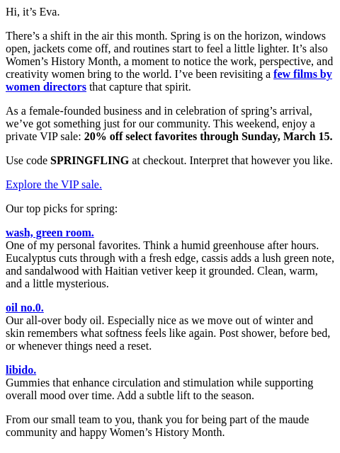 getmaude newsletter: a little lighter.