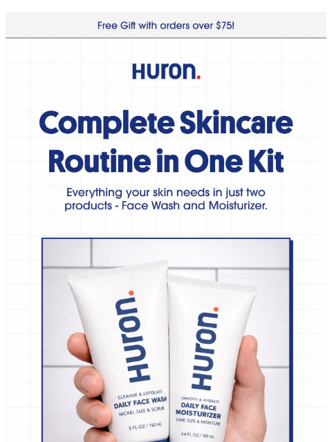 usehuron newsletter: One Kit = Full Skincare Routine