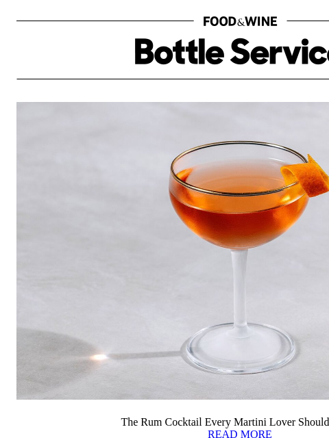 foodandwine newsletter: The Rum Cocktail Every Martini Lover Should Know