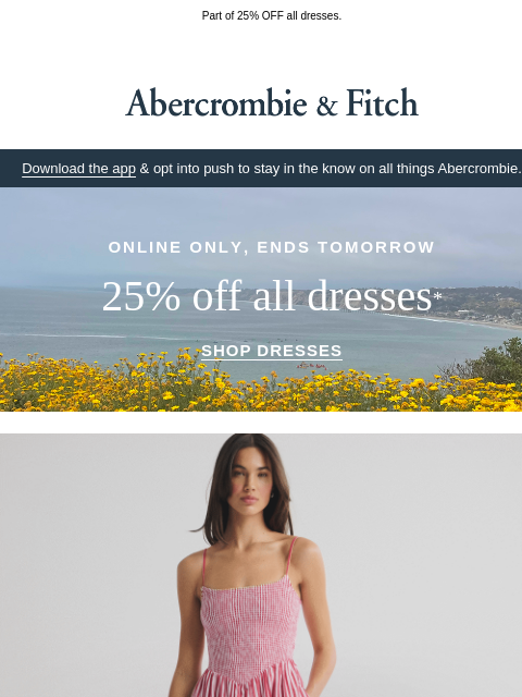 abercrombie newsletter: A little commotion for the A&F Sydney Dress.