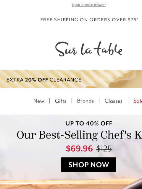 surlatable newsletter: Upgrade your cutlery with Cangshan Haku.