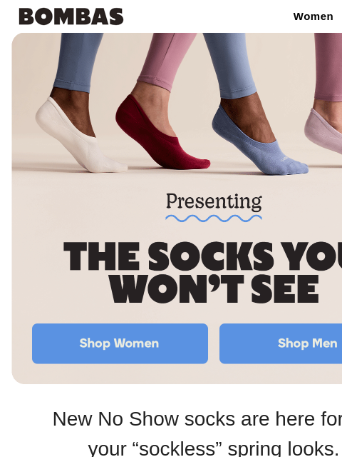 bombas newsletter: New Socks That Don’t Show