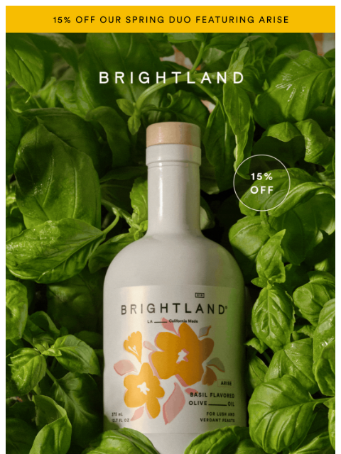 brightland newsletter: Spring time in a bottle 🌿