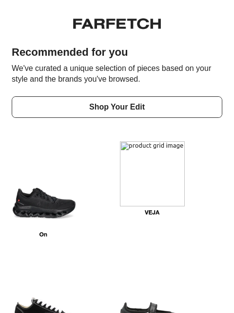 farfetch newsletter: Tailored to your taste