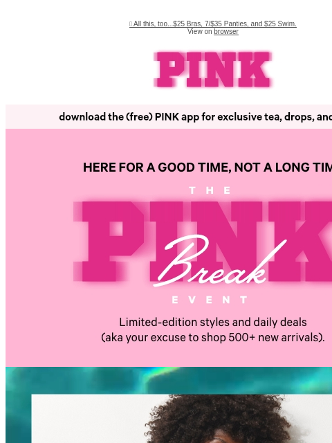 vspink newsletter: TODAY: $15 Tees & $20 Leggings