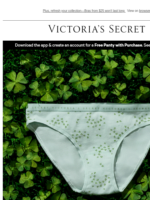 victoriassecret newsletter: You're in Luck—10/$40 Starts Online NOW